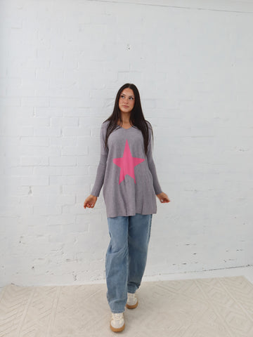 Maeve Star Knit - Grey