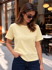 Hallie Tee- Butter Yellow