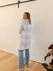 Jimmy Check Cardigan - Blue