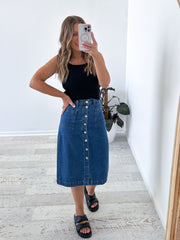 Rainee Denim Skirt - Blue