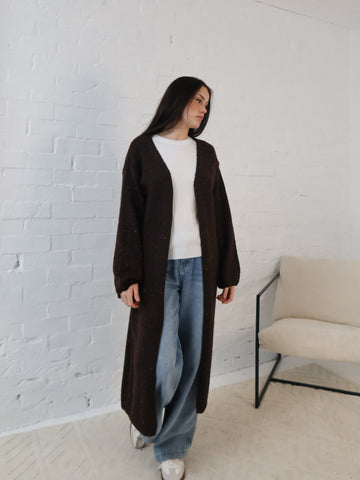 Bonnie Cardigan- Chocolate Speck