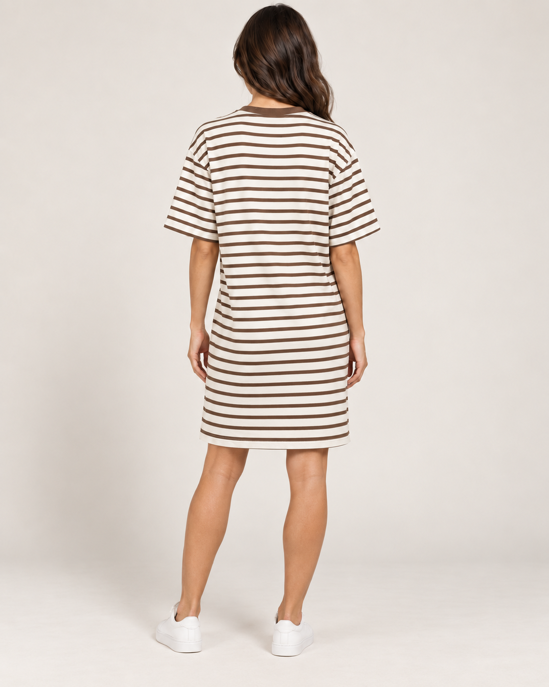 Beth Dress- Mocha Stripe