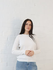 Adison Knit Top- White