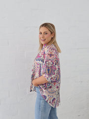 Mimi Blouse - Floral Fuchsia