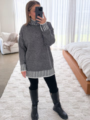 Felicity Knit - Black Fleck