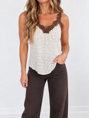 Dottie Top- Ivory/Choclate
