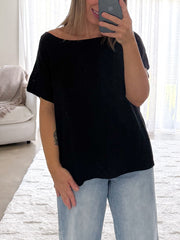 Mariah Knit Top - Black