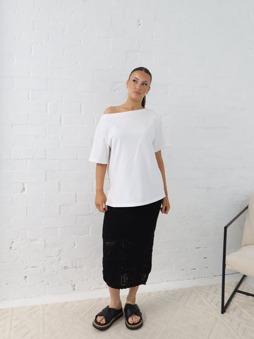 Radiance Crochet Skirt - Black