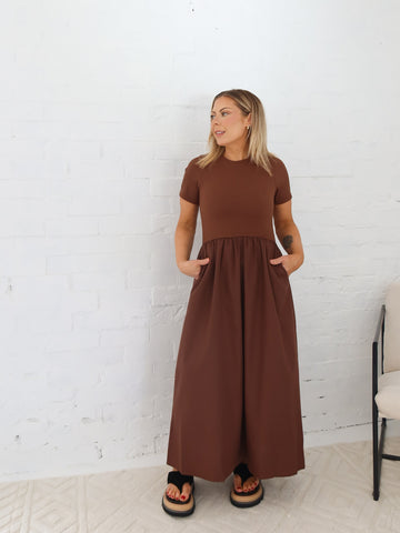 Isla Dress- Walnut