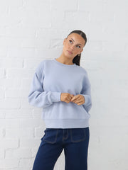 Gracie Relaxed Crew - Powder Blue