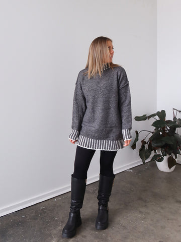Felicity Knit - Black Fleck