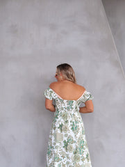 Estella Dress - Green Floral