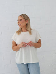 Ella Knit Top- Vanilla