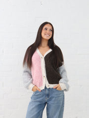 Gemma Cardigan-Multi Chocolate
