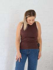 JoJo Knit Tank - Brown