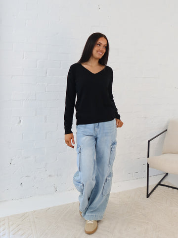 Karla Knit Top- Black