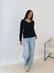 Karla Knit Top- Black