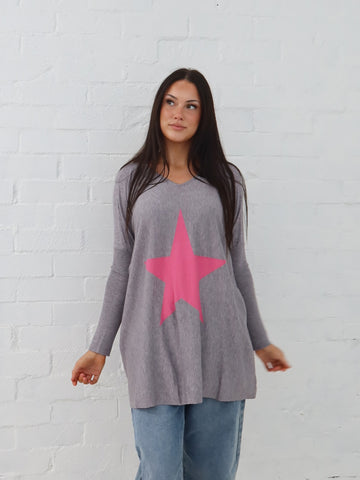 Maeve Star Knit - Grey