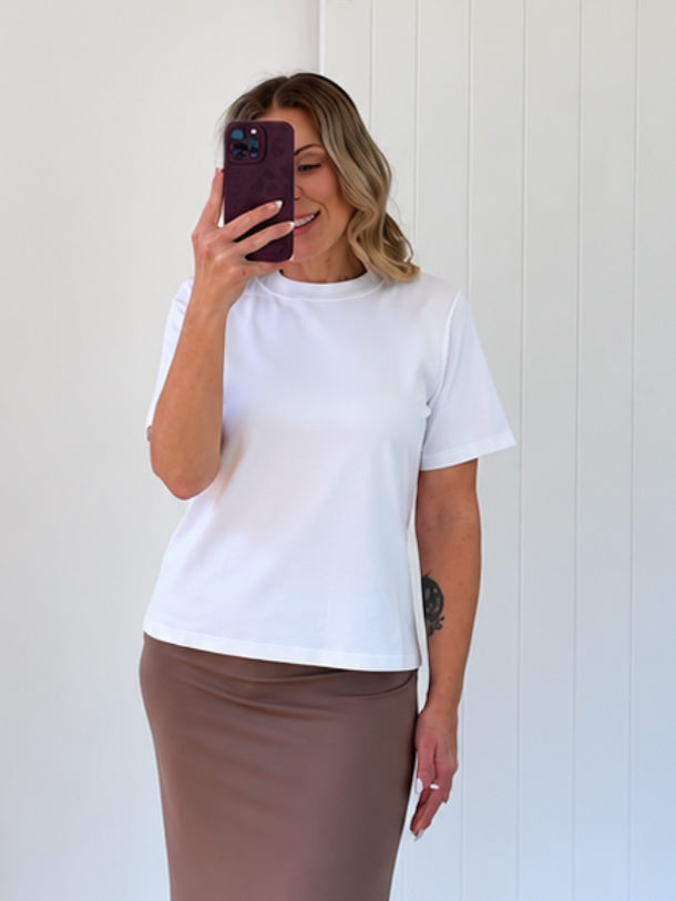 Hallie Tee- White
