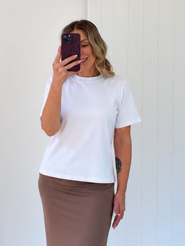 Hallie Tee- White
