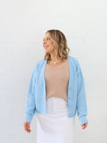 Dane Cardigan- Powder Blue