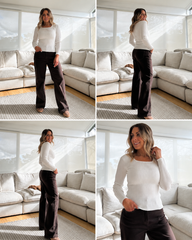 Sidney Knit Top- White