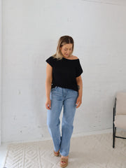 Ella Knit Top- Black