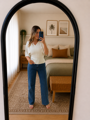 Henley Top- Ivory