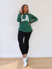 Lucy Crew Sweater - LA Green