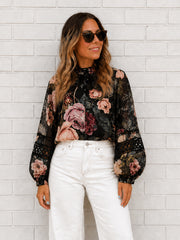 Bloom Shirt- Black Floral