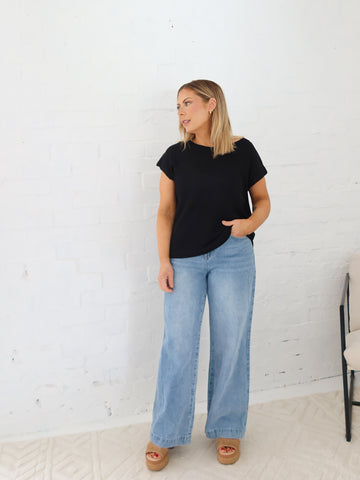 Ella Knit Top- Black