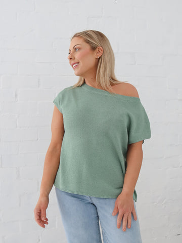 Mariah Knit Top - Pistachio Green