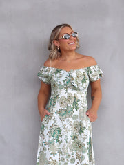 Estella Dress - Green Floral