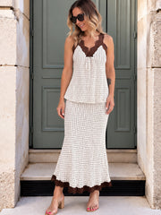 Dottie Skirt- Ivory/Chocolate