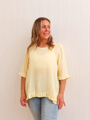 Rutherglen Blouse - Lemon