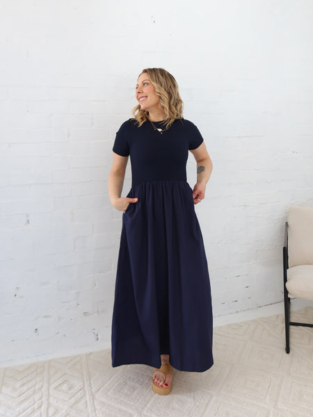 Isla Dress- Navy