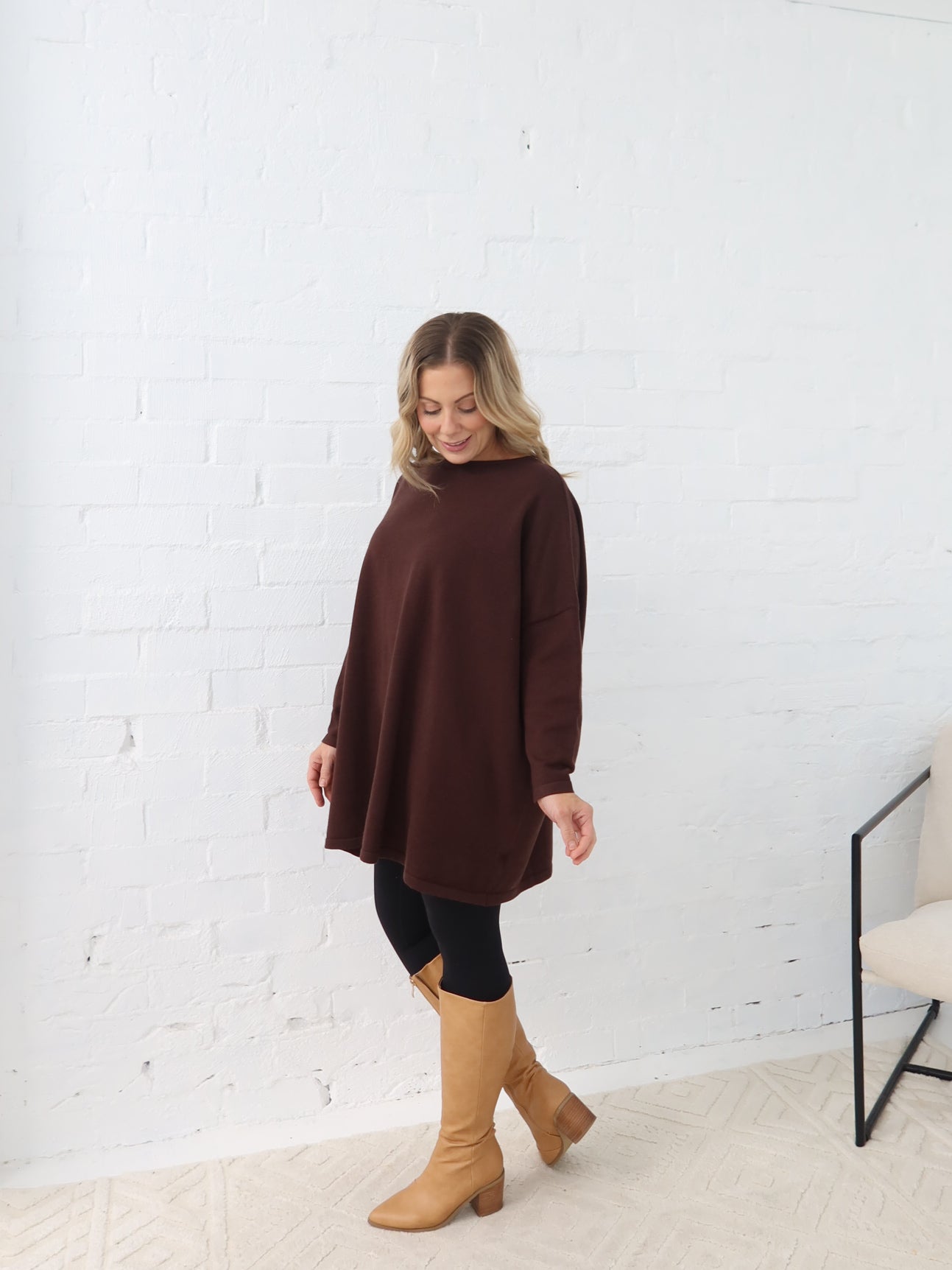 Avery Knit -Chocolate