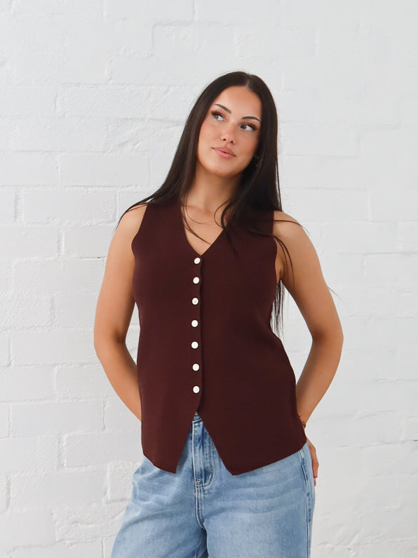 Parker Vest - Chocolate