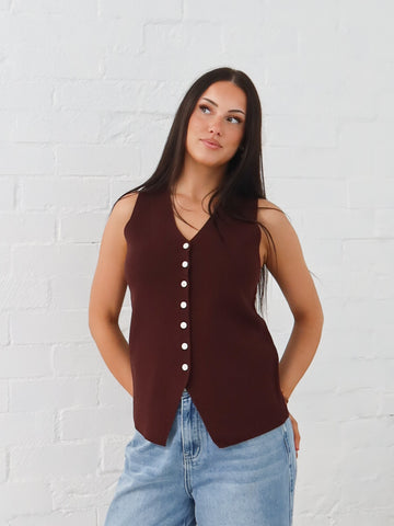 Parker Vest - Chocolate