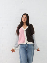 Gemma Cardigan-Multi Chocolate