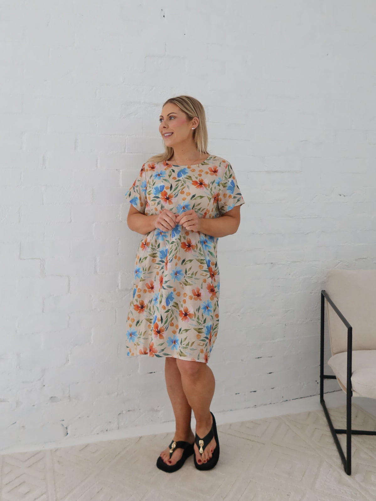 Kate Dress- Orange Floral