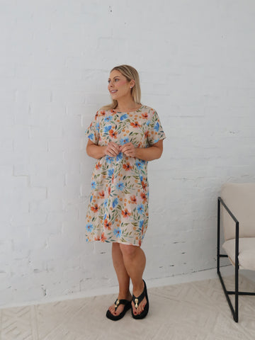 Kate Dress- Orange Floral
