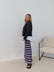 Stevie Skirt- Chocolate/Blue