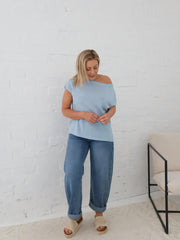 Mariah Knit Top - Blue