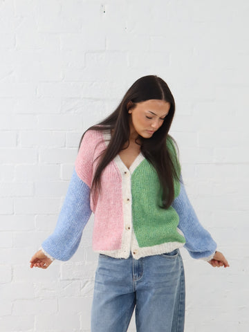 Gemma Cardigan-Multi Green