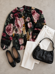 Bloom Shirt- Black Floral