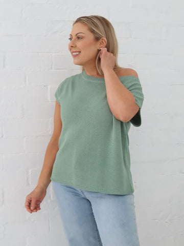 Mariah Knit Top - Pistachio Green