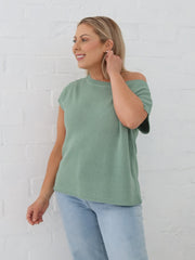 Mariah Knit Top - Pistachio Green