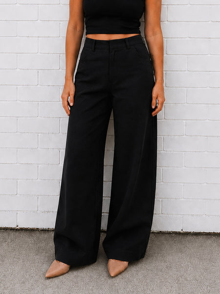 Fletcher Pintuck Pant- Black