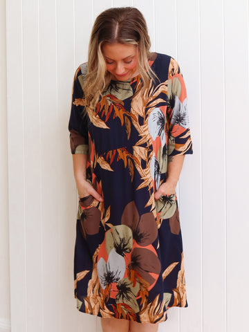 Atherton Dress - Navy